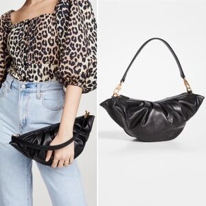 Reike Nen | Black Leather Croissant Bag